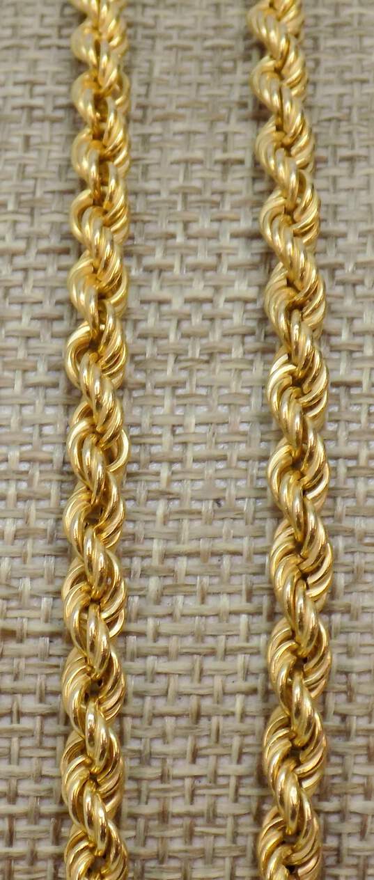 14K Gold Chunky Twisted Rope Chain Necklace 8.7g image number 3
