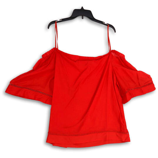 NWT Womens Red Off The Shoulder Short Sleeve Blouse Top XL image number 2
