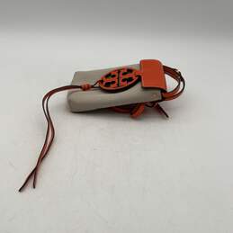 Tory Burch Womens Orange White Adjustable Strap Smart Phone Crossbody Bag alternative image