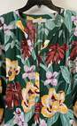 LOFT Green Floral Print Casual Dress - Size Small image number 4