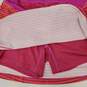 NWT Title Nine WM's Coral Neon Pink & Orange Stripe Skort Skirt Size M image number 5