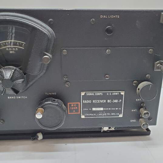Vintage Stromberg-Carlson US Army Air Force RadioReceiver BC-348-P WWII-UNTESTED image number 6