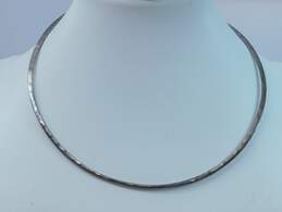 James Avery Retired 925 Hammered Textured Choker Collar Tension Hooks Necklace 13.3g