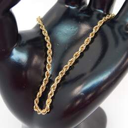 10K Yellow Gold Twisted Rope Chain Bracelet 1.8g