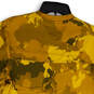 Mens Yellow Brown Camouflage Crew Neck Short Sleeve Pullover T-Shirt Size S image number 4