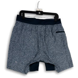 Mens Blue Heather Elastic Waist Slash Pocket Pull-On Athletic Shorts Size L alternative image