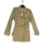 NWT Michael Kors Womens Tan Long Sleeve Belted Full-Zip Trench Coat Size M image number 1