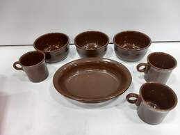Lot of Assorted Fiesta Chocolate Brown Ceramic Dishes