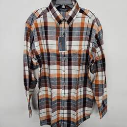 Orange Portuguese Flannel Button Up Shirt