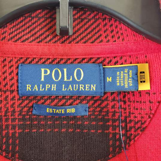 Polo Ralph Lauren Men's Red Plaid Henley Pullover SZ M NWT image number 5