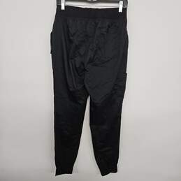 Black Cargo Jogger Pants With Drawstring alternative image
