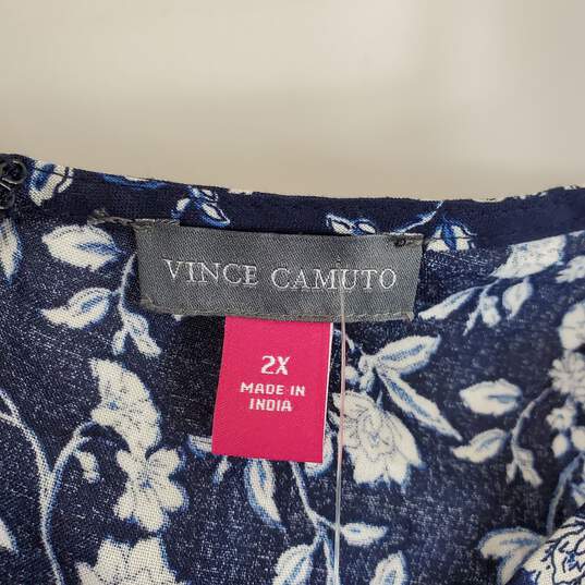Vince Camuto Women Blue Floral Jumpsuit M NWT image number 3