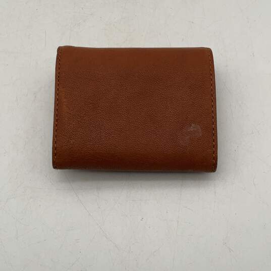 Michael Kors Womens Brown Leather Inner Various Credit Card Slot Tri-Fold Wallet image number 2