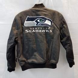 NFL Team Apparel Seattle Seahawks Varsity Jacket Youth Size L alternative image