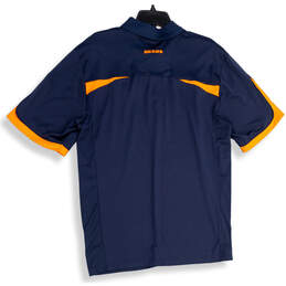 Mens Blue Chicago Bears Colors Spread Collar Short Sleeve Polo Shirt Size L alternative image