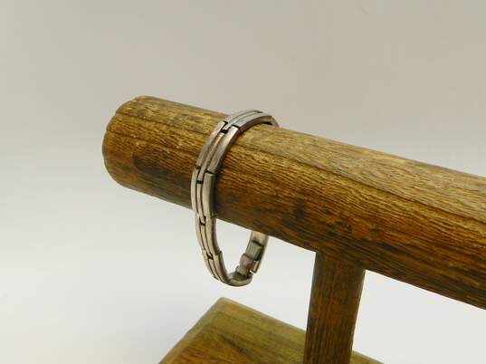 Vintage Taxco Sterling Silver Heavy Link Necklace & Bracelet Set 149.6g image number 2