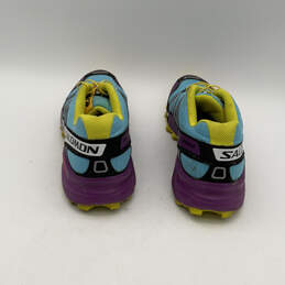 Womens Speed Cross 3 Purple Blue Low Top Drawstring Sneaker Shoes Size 7.5 alternative image