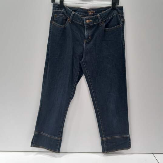 Simply Vera Wang Women's Straight Leg Blue Jean Capri Size 8 image number 1
