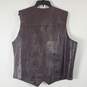 Men's Brown Leather Vest SZ XL image number 4