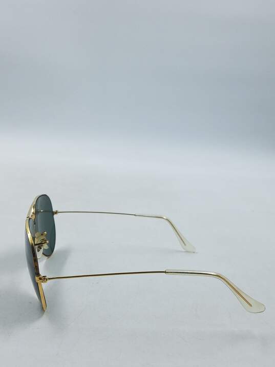 Ray-Ban Gold Large Aviator Sunglasses image number 4