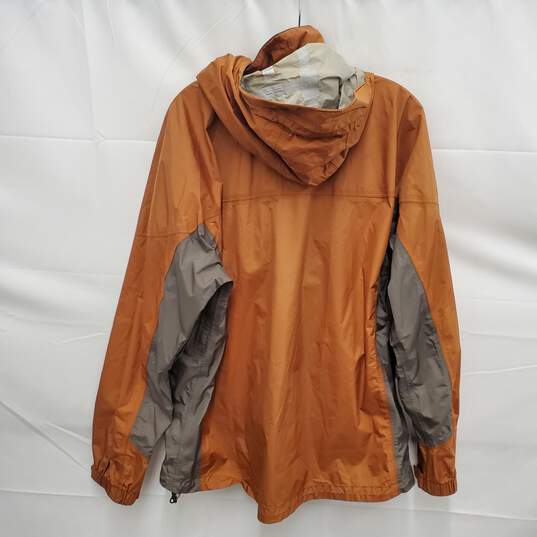 Marmot MN's Soft Shell100% Nylon Orange & Gray Hooded Windbreaker Size L image number 2