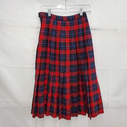 VTG Pendleton WM's 100% Virgin Wool Mason Red Tartan Plaid Skirt Size 4
