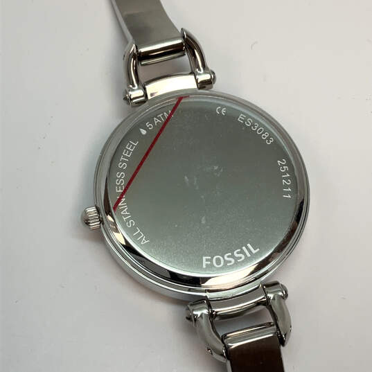 Designer Fossil Georgia ES-3083 Silver-Tone Round Dial Analog Wristwatch image number 4