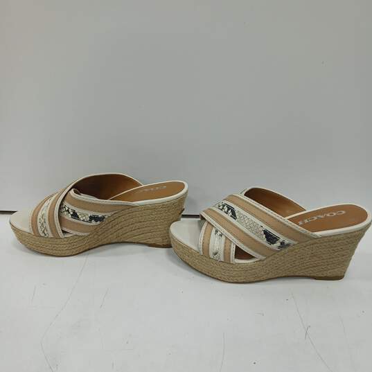 Coach Florentine Wedge Sandals Women's Size 7.5B image number 2