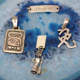 Bundle of 4 Sterling Silver Pendants/Charms