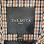 Talbots Women Orange Plaid Trench Coat Sz P NWT image number 3