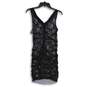 NWT Express Womens Black Lace Sleeveless V-Neck Back Zip Mini Dress Size 4 image number 2