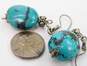 Artisan 925 Magnesite Earrings & Liquid Silver Necklace 17.8g image number 3