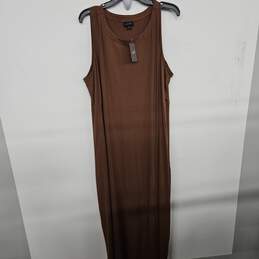 J Jill Wearever Collection Brown Sleeveless Dress