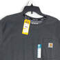 NWT Mens Gray Relaxed Fit Crew Neck Short Sleeve Pullover T-Shirt Size XL image number 3
