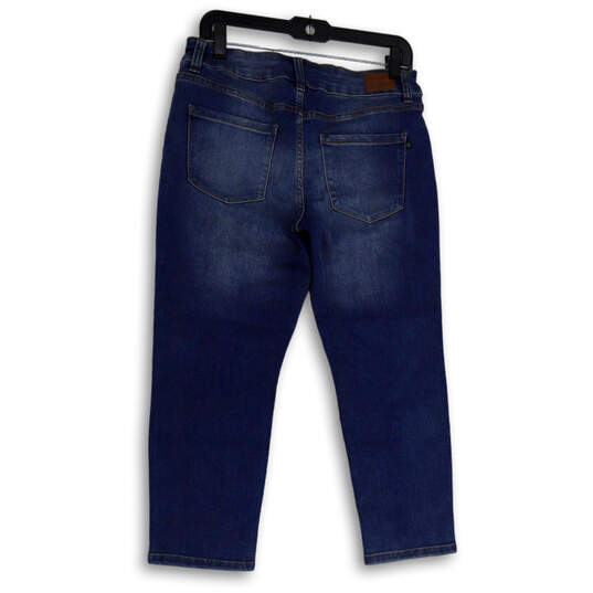 Womens Blue Denim Dark Wash Stretch Pockets Skinny Leg Jeans Size 10/30 image number 2