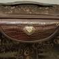 Unbranded Heart Jacquard Brown Luggage w/ Carry-On image number 12