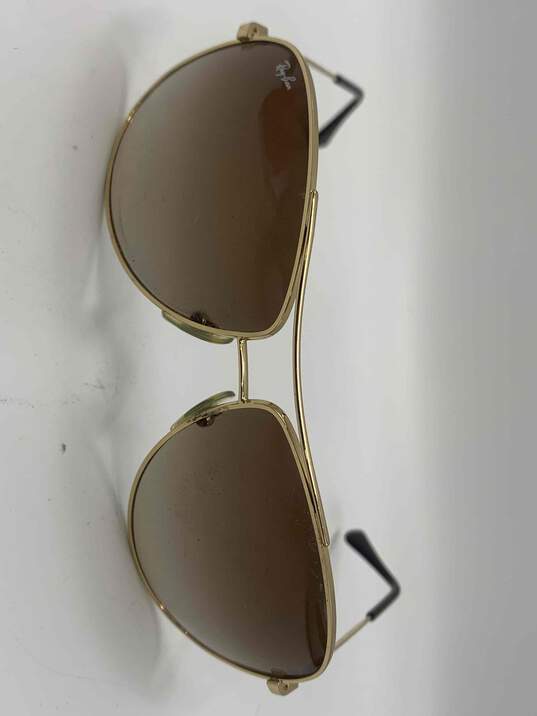 Mens Gold-Tone RB3293 Metal Frame Polarized Aviator Sunglasses W-0557527-A image number 7