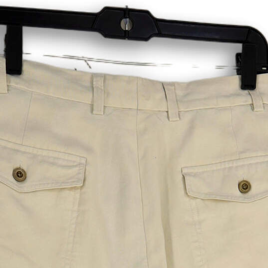 NWT Mens Ivory Flat Front Slash Pocket Chino Shorts Size 40 image number 4