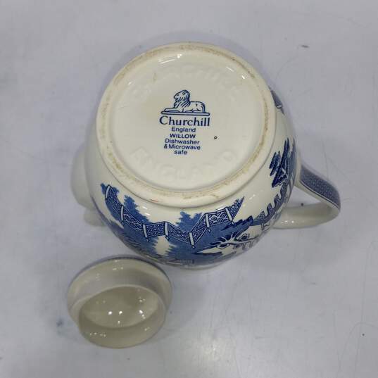 White & Blue Churchill Pitcher image number 4