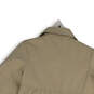 Girls Beige Long Sleeve Collared Pockets Button Front Trench Coat Size Large image number 4