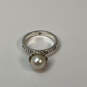 Designer Brighton Silver-Tone Peace Pearl Stone Modern Band Rings image number 4