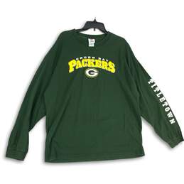 NFL Mens Green Bay Packers Crew Neck Long Sleeve Pullover T-Shirt Size 2XL