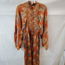 Vintage Orange Multicolor Ramona Dress Size Medium