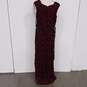 R&M Richards Red & Black Lace Pattern Prom Dress Size 14 - NWT image number 2