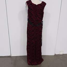 R&M Richards Red & Black Lace Pattern Prom Dress Size 14 - NWT alternative image