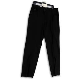 NWT Mens Black Flat Front Pockets Straight Leg Chino Pants Size 38x34