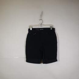 NWT Womens Flat Front Regular Fit Denim Bermuda Shorts Size 10 alternative image