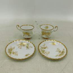 Vintage Royal Albert Bone China Antoinette Tea Cup & Saucer Bundle