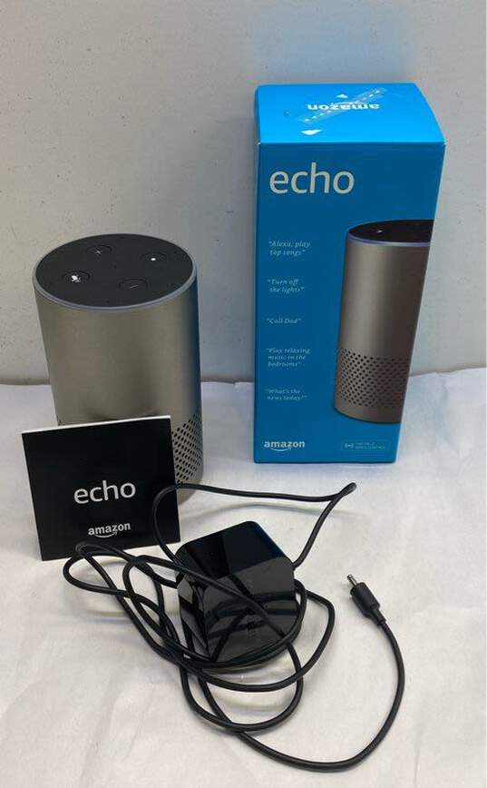 Amazon Echo (2nd Generation), Silver Finish image number 1
