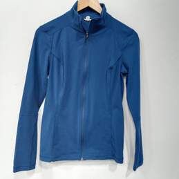 Under Armour Women's Blue Full Zip Mock Neck Jacket Sweater